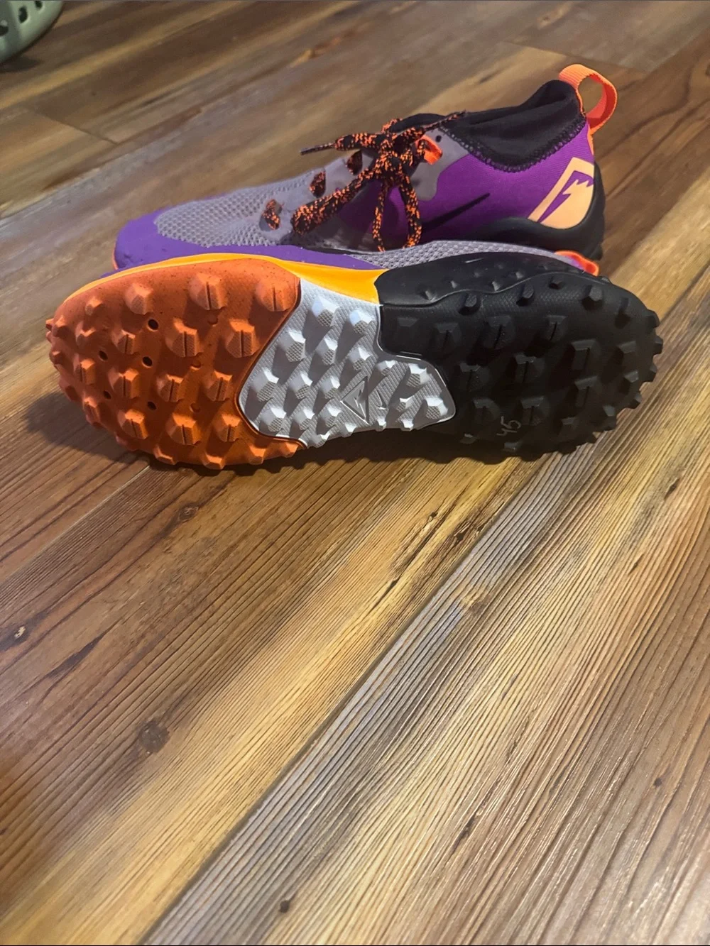 Nike Purple and Orange Trail Running Sneakers